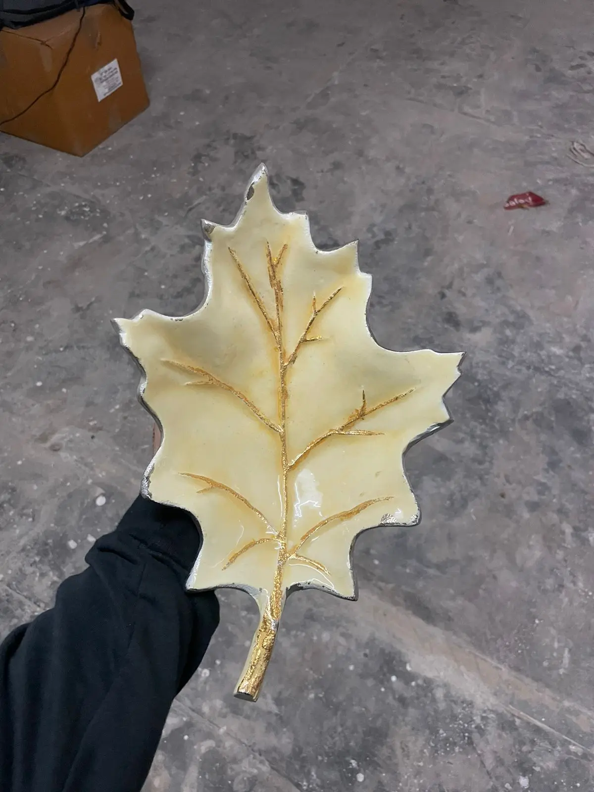 Gold Leaf Ceramic Plate